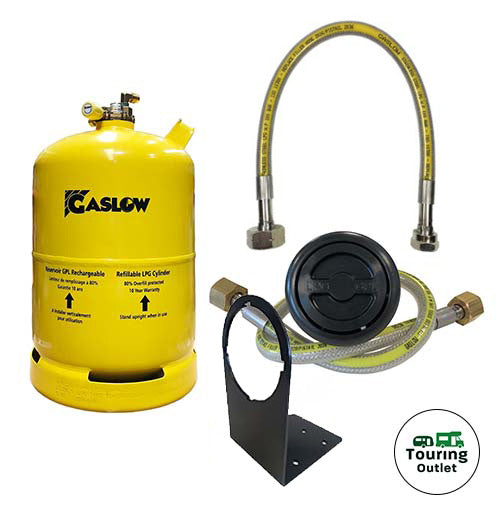 Single Gaslow 11kg Cylinder Kit with in Locker Black Filler
