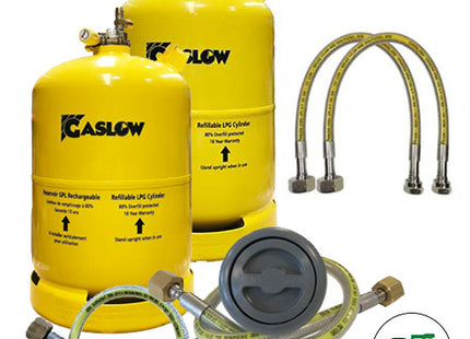 Twin Gaslow 11kg Cylinder Kit with Exterior Grey Filler