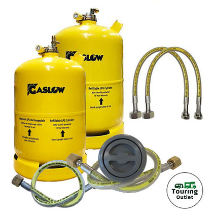 Twin Gaslow 11kg Cylinder Kit with Exterior Grey Filler