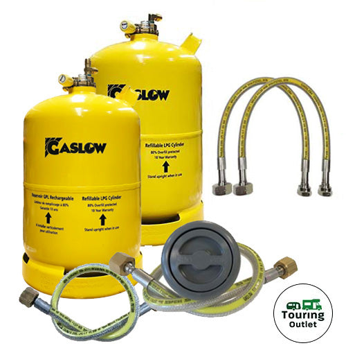 Twin Gaslow 11kg Cylinder Kit with Exterior Grey Filler