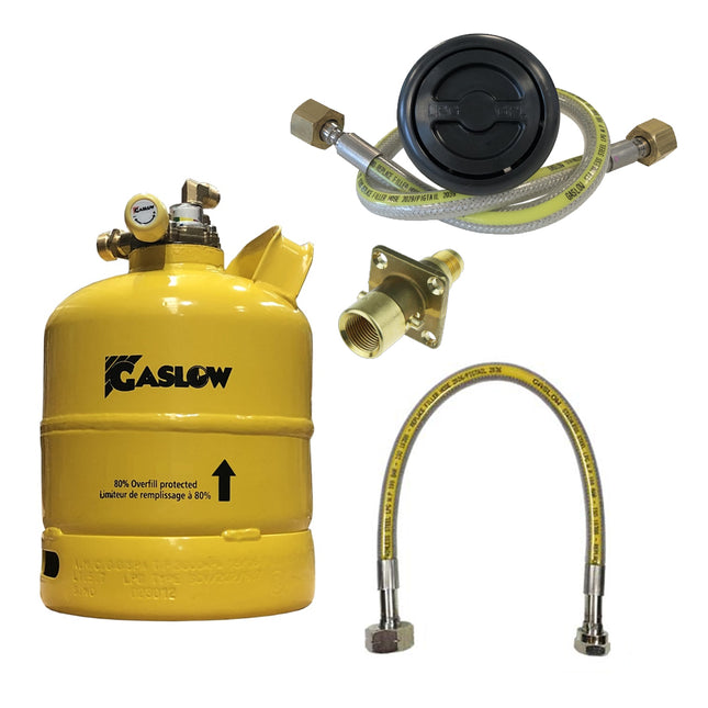Single Gaslow 2.7kg Cylinder Kit with Exterior Black Filler