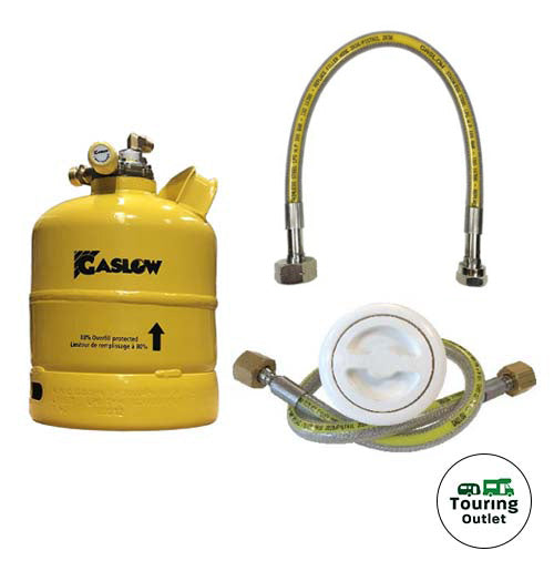 Single Gaslow 2.7kg Cylinder Kit with Exterior White Filler