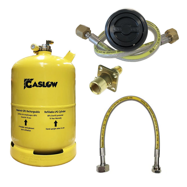 Single Gaslow 6kg Cylinder Kit with Exterior Black Filler