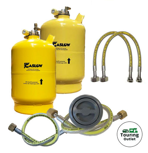 Twin Gaslow 6kg Cylinder Kit with Exterior Grey Filler