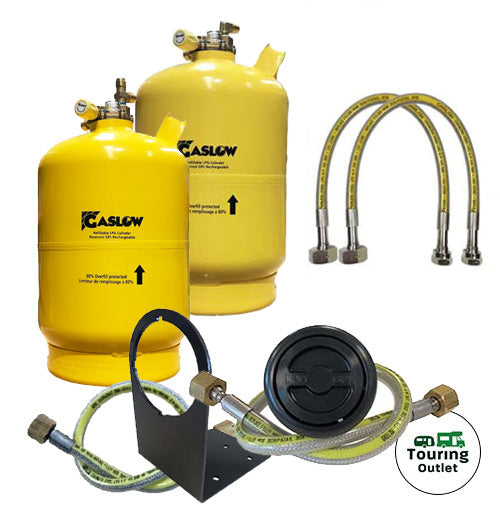 Twin Gaslow 6kg Cylinder Kit with in Locker Black Filler